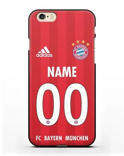 Именной чехол ФК Бавария Мюнхен с фамилией и номером (сезон 2020-2021) домашняя форма силиконовый для iPhone 6s