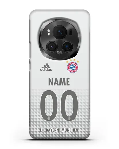 Именной чехол ФК Бавария Мюнхен с фамилией и номером (сезон 2020-2021) гостевая форма силиконовый для Honor Magic 6 Pro