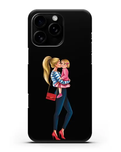 Чехол с иллюстрацией Мама блондинка с дочкой силиконовый для iPhone 16 Pro Max