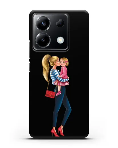 Чехол с иллюстрацией Мама блондинка с дочкой силиконовый для Xiaomi Poco X6