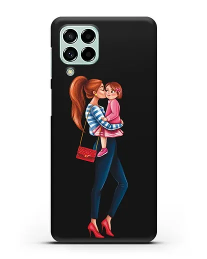 Чехол с иллюстрацией Мама рыжая с дочкой силиконовый для Samsung Galaxy M53 [SM-M536]