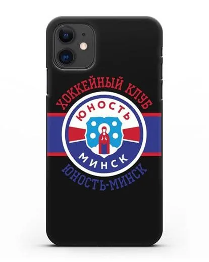 Чеxол с логотипом ХК Юность-Минск силиконовый для iPhone 11