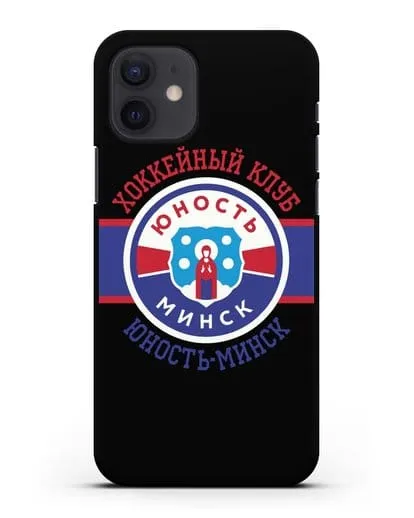 Чеxол с логотипом ХК Юность-Минск силиконовый для iPhone 12
