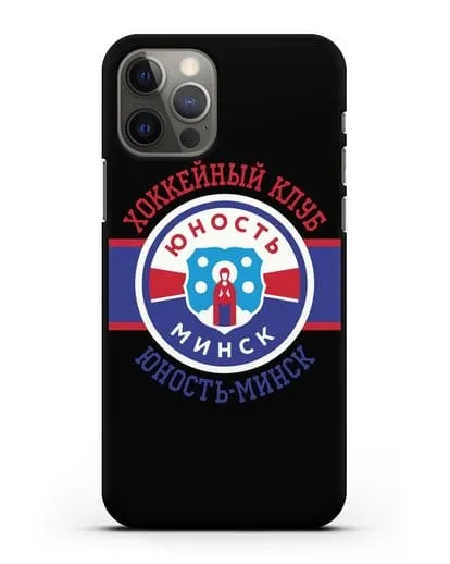Чеxол с логотипом ХК Юность-Минск силиконовый для iPhone 12 Pro
