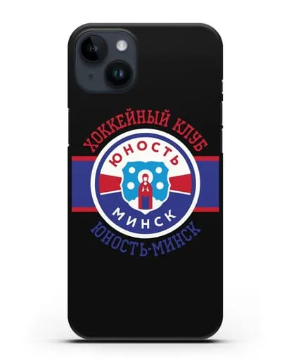 Чеxол с логотипом ХК Юность-Минск силиконовый для iPhone 14 Plus
