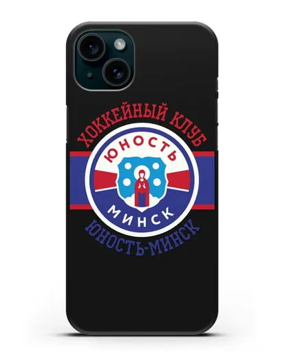 Чеxол с логотипом ХК Юность-Минск силиконовый для iPhone 15 Plus