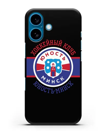 Чеxол с логотипом ХК Юность-Минск силиконовый для iPhone 16