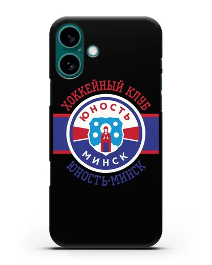 Чеxол с логотипом ХК Юность-Минск силиконовый для iPhone 16 Plus