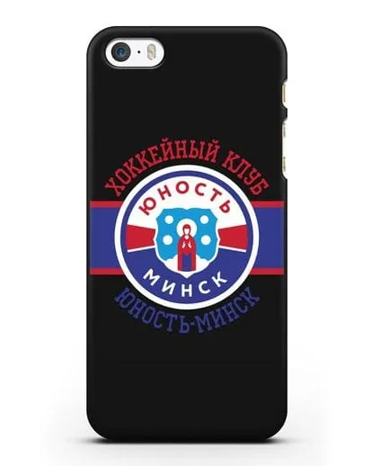 Чеxол с логотипом ХК Юность-Минск силиконовый для iPhone 5/5s/SE