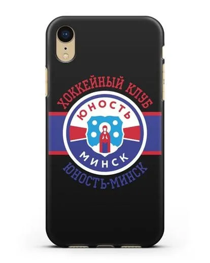 Чеxол с логотипом ХК Юность-Минск силиконовый для iPhone XR