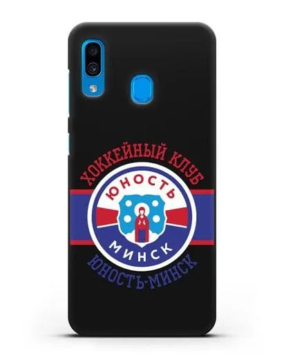 Чеxол с логотипом ХК Юность-Минск силиконовый для Samsung Galaxy A30 [SM-A305FN]