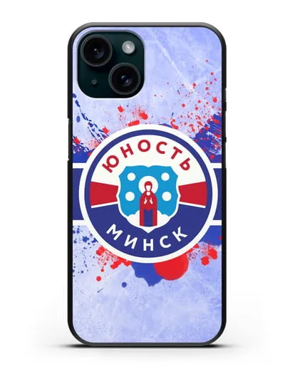 Чехол с эмблемой ХК Юность-Минск силиконовый для iPhone 15