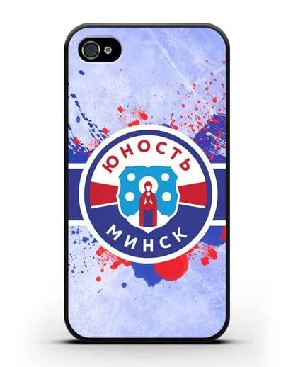 Чехол с эмблемой ХК Юность-Минск силиконовый для iPhone 4/4s