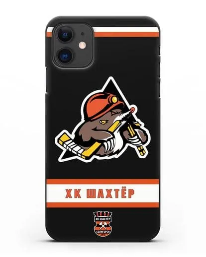 Чеxол с логотипом ХК Шахтёр-Солигорск силиконовый для iPhone 11