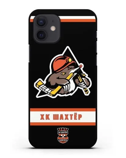 Чеxол с логотипом ХК Шахтёр-Солигорск силиконовый для iPhone 12