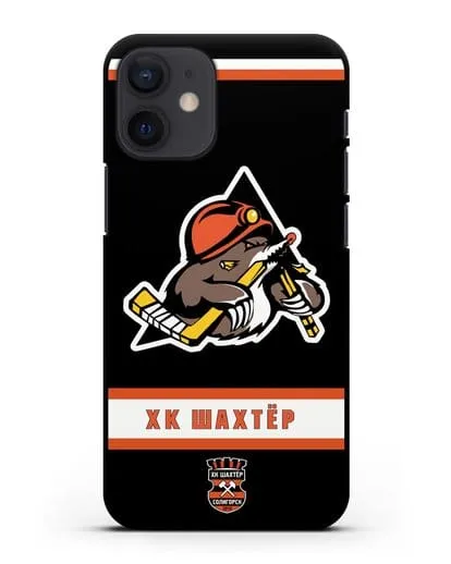 Чеxол с логотипом ХК Шахтёр-Солигорск силиконовый для iPhone 12 mini