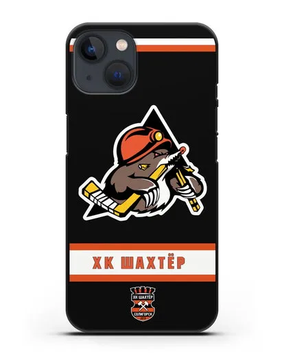 Чеxол с логотипом ХК Шахтёр-Солигорск силиконовый для iPhone 13 Mini