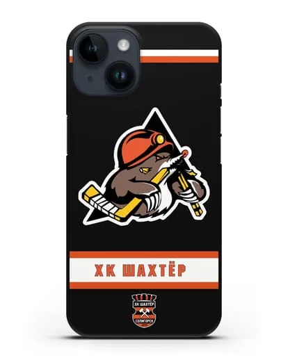 Чеxол с логотипом ХК Шахтёр-Солигорск силиконовый для iPhone 14