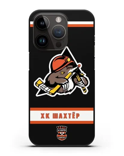 Чеxол с логотипом ХК Шахтёр-Солигорск силиконовый для iPhone 14 Pro
