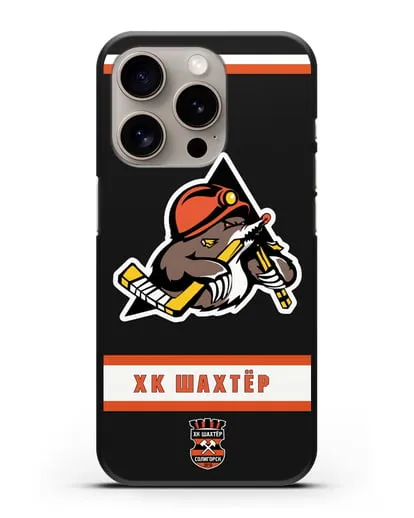 Чеxол с логотипом ХК Шахтёр-Солигорск силиконовый для iPhone 15 Pro