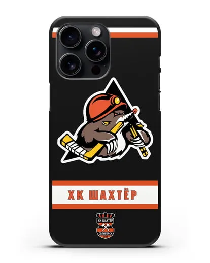 Чеxол с логотипом ХК Шахтёр-Солигорск силиконовый для iPhone 15 Pro Max