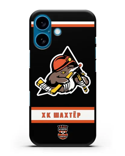 Чеxол с логотипом ХК Шахтёр-Солигорск силиконовый для iPhone 16