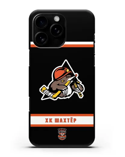Чеxол с логотипом ХК Шахтёр-Солигорск силиконовый для iPhone 16 Pro Max