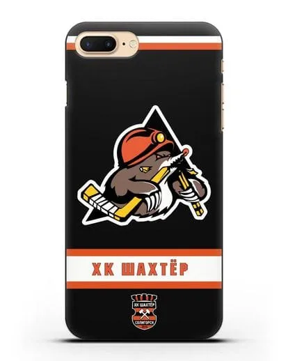 Чеxол с логотипом ХК Шахтёр-Солигорск силиконовый для iPhone 8 Plus