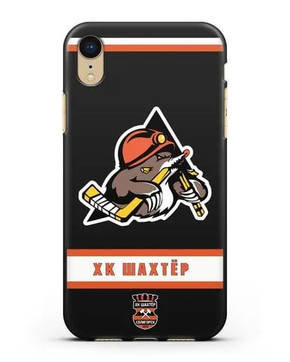 Чеxол с логотипом ХК Шахтёр-Солигорск силиконовый для iPhone XR