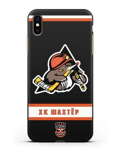 Чеxол с логотипом ХК Шахтёр-Солигорск силиконовый для iPhone XS Max