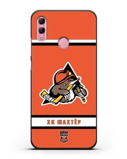 Чеxол с логотипом ХК Шахтёр-Солигорск с оранжевым фоном силиконовый для Honor 10 Lite