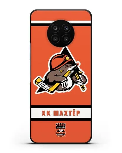 Чеxол с логотипом ХК Шахтёр-Солигорск с оранжевым фоном силиконовый для Honor 50 lite