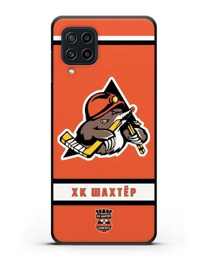 Чеxол с логотипом ХК Шахтёр-Солигорск с оранжевым фоном силиконовый для Samsung Galaxy M22 [M225F]