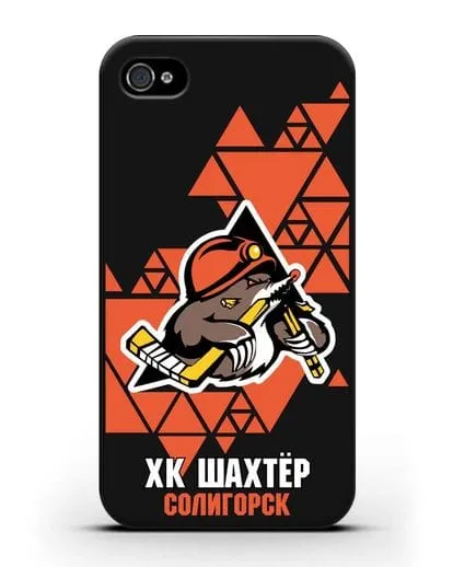 Чехол с рисунком ХК Шахтер-Солигорск силиконовый для iPhone 4/4s