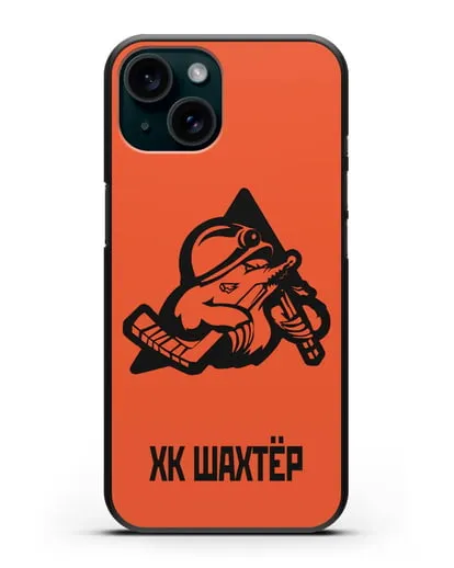 Чехол с эмблемой ХК Шахтер-Солигорск силиконовый для iPhone 15