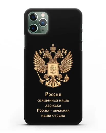 Чехол с надписью Россия священная наша держава силиконовый для iPhone 11 Pro