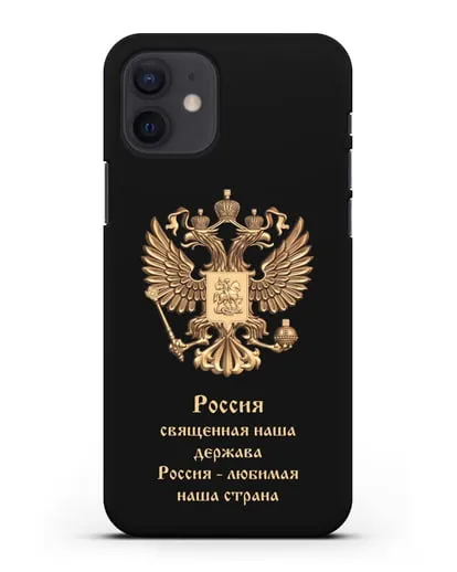 Чехол с надписью Россия священная наша держава силиконовый для iPhone 12