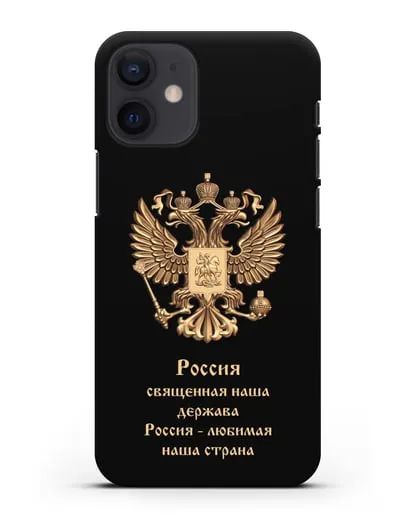 Чехол с надписью Россия священная наша держава силиконовый для iPhone 12 mini