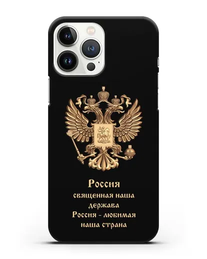 Чехол с надписью Россия священная наша держава силиконовый для iPhone 13 Pro Max
