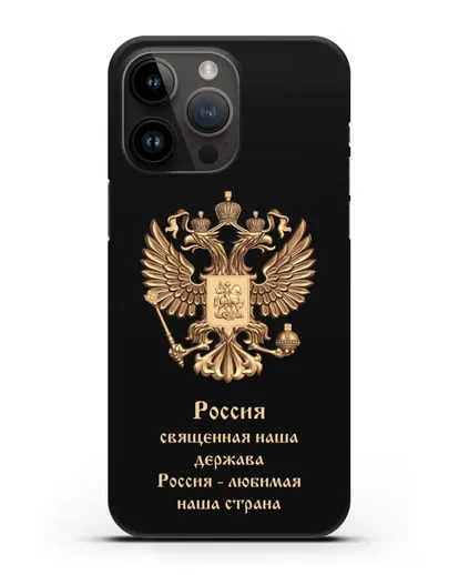 Чехол с надписью Россия священная наша держава силиконовый для iPhone 14 Pro Max