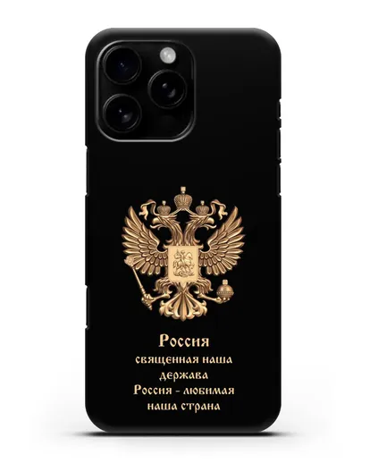 Чехол с надписью Россия священная наша держава силиконовый для iPhone 16 Pro Max