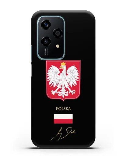 Чехол с гербом и флагом Республики Польша с подписью президента силиконовый для Honor 200 Lite