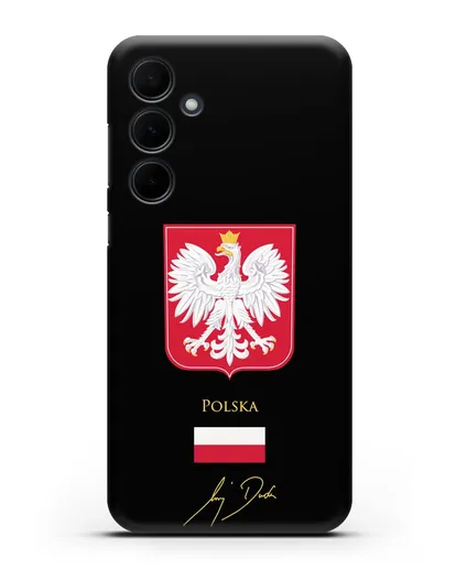 Чехол с гербом и флагом Республики Польша с подписью президента силиконовый для Samsung Galaxy A55 [SM-A556]