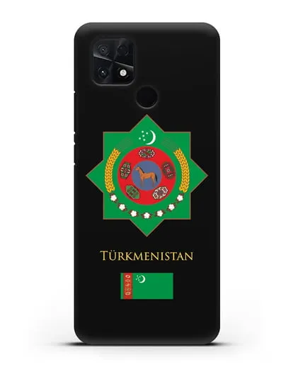 Чехол с гербом и флагом Республики Туркменистан силиконовый для Xiaomi Poco C40