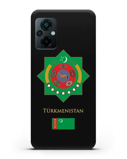 Чехол с гербом и флагом Республики Туркменистан силиконовый для Xiaomi Poco M5