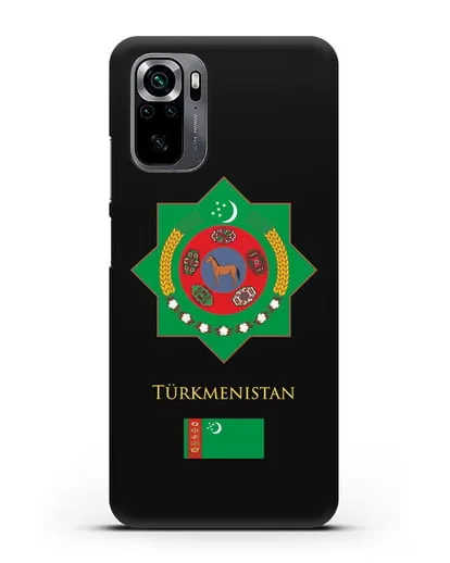 Чехол с гербом и флагом Республики Туркменистан силиконовый для Xiaomi Poco M5s
