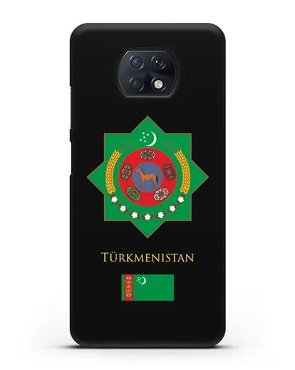 Чехол с гербом и флагом Республики Туркменистан силиконовый для Xiaomi Redmi Note 9T