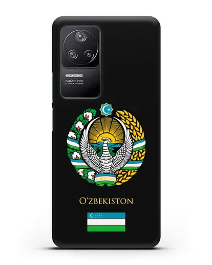 Чехол с гербом и флагом Республики Узбекистан силиконовый для Xiaomi Poco F4