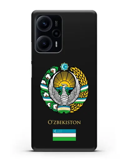 Чехол с гербом и флагом Республики Узбекистан силиконовый для Xiaomi Poco F5