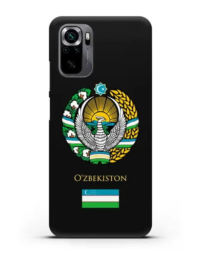 Чехол с гербом и флагом Республики Узбекистан силиконовый для Xiaomi Poco M5s